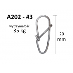 AGRAFKA A202 - rozmiar #3 - B/N