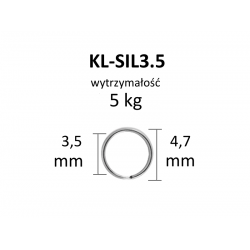 KÓŁECZKA ŁĄCZNIKOWE KL-3,5 - rozmiar 3,5mm - SILVER