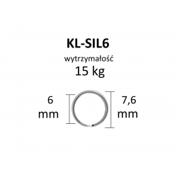 KÓŁECZKA ŁĄCZNIKOWE KL-6 - rozmiar 6mm - SILVER