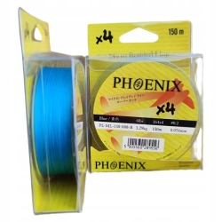 PLECIONKA Phoenix braided x4 okragła BLUE 0,04 - 150m