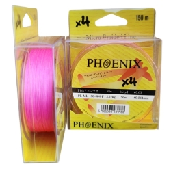 PLECIONKA Phoenix braided x4 okragła PINK 0,06 - 150m
